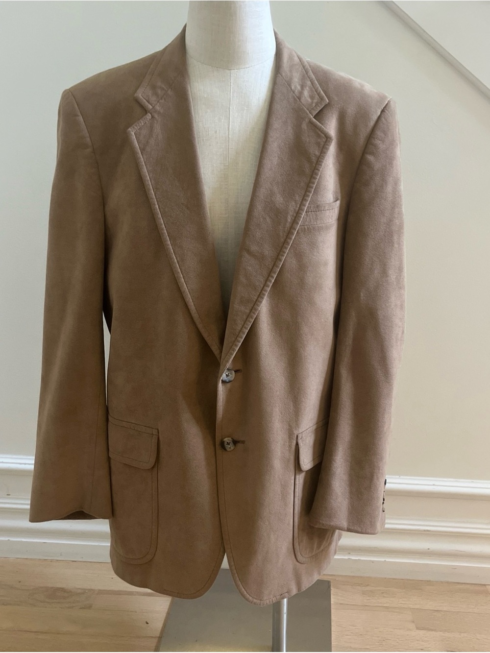 Vintage Nordstrom Claridge Collection Faux Suede Leather Sport Coat Blazer